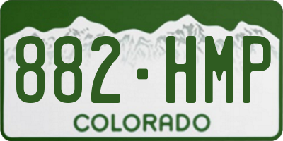 CO license plate 882HMP