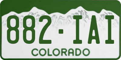 CO license plate 882IAI