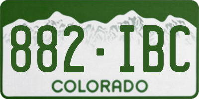 CO license plate 882IBC