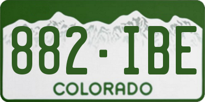CO license plate 882IBE