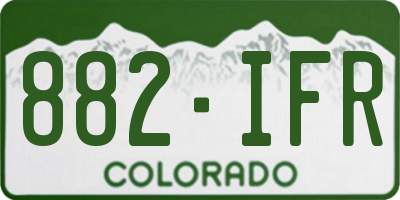 CO license plate 882IFR
