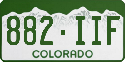 CO license plate 882IIF