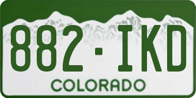 CO license plate 882IKD
