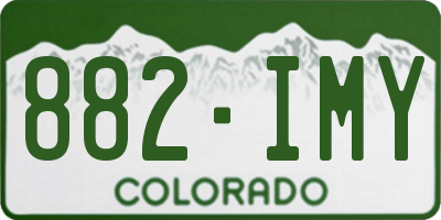 CO license plate 882IMY