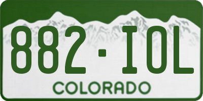 CO license plate 882IOL