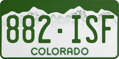 CO license plate 882ISF