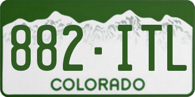 CO license plate 882ITL