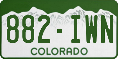 CO license plate 882IWN