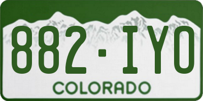 CO license plate 882IYO
