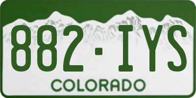 CO license plate 882IYS