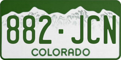 CO license plate 882JCN