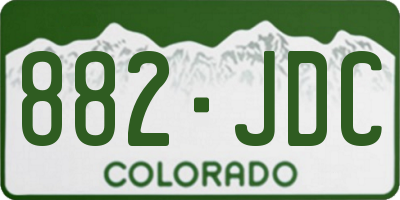 CO license plate 882JDC