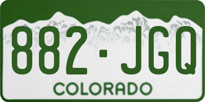 CO license plate 882JGQ