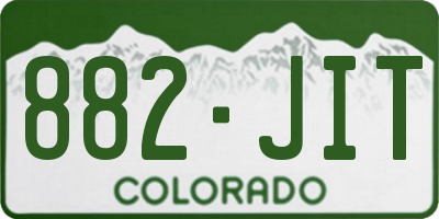 CO license plate 882JIT