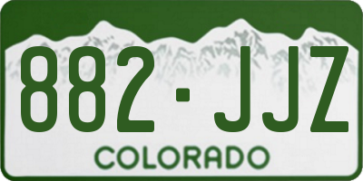 CO license plate 882JJZ
