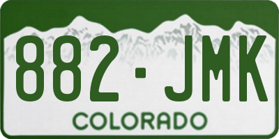 CO license plate 882JMK