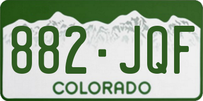 CO license plate 882JQF