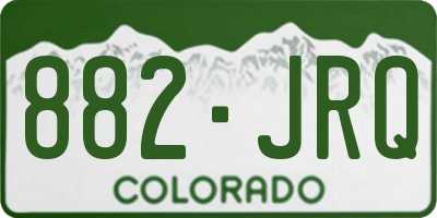 CO license plate 882JRQ