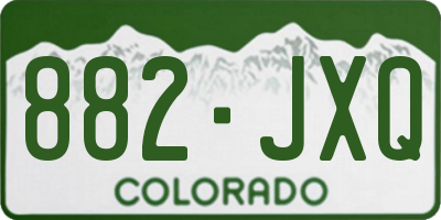 CO license plate 882JXQ