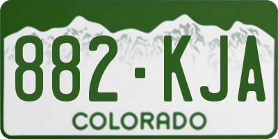 CO license plate 882KJA