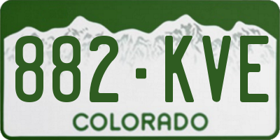 CO license plate 882KVE