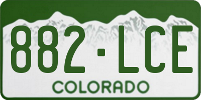 CO license plate 882LCE