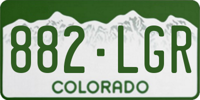 CO license plate 882LGR