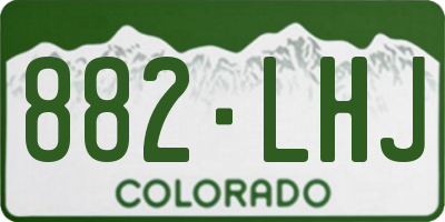CO license plate 882LHJ