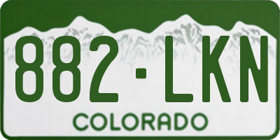 CO license plate 882LKN