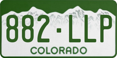 CO license plate 882LLP