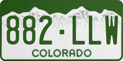 CO license plate 882LLW