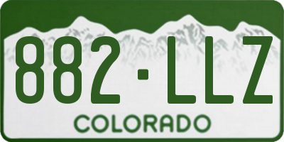 CO license plate 882LLZ