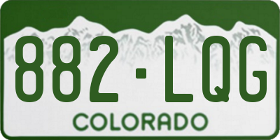 CO license plate 882LQG