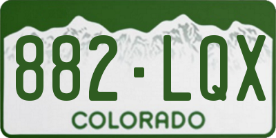 CO license plate 882LQX