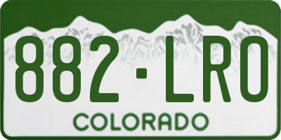 CO license plate 882LRO