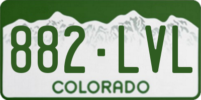 CO license plate 882LVL