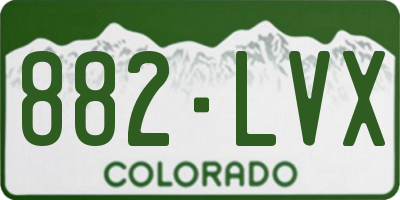 CO license plate 882LVX