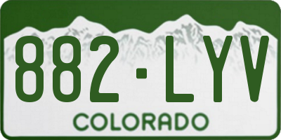 CO license plate 882LYV