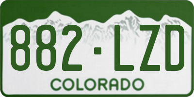 CO license plate 882LZD