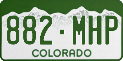 CO license plate 882MHP