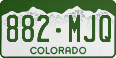 CO license plate 882MJQ