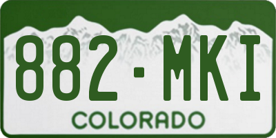 CO license plate 882MKI