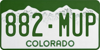 CO license plate 882MUP