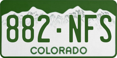 CO license plate 882NFS