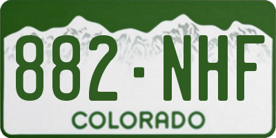 CO license plate 882NHF