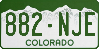 CO license plate 882NJE