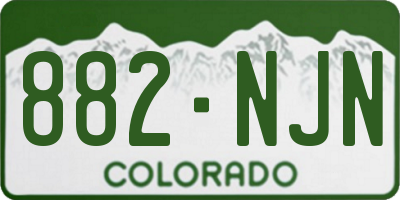 CO license plate 882NJN