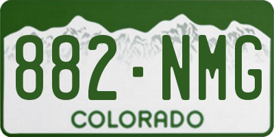 CO license plate 882NMG