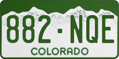 CO license plate 882NQE