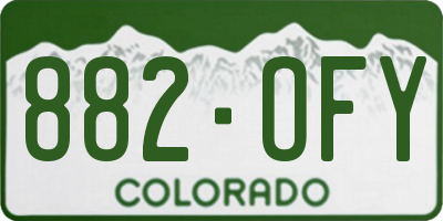 CO license plate 882OFY
